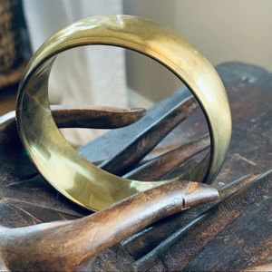 Vintage Solid Brass Bangle Bracelet